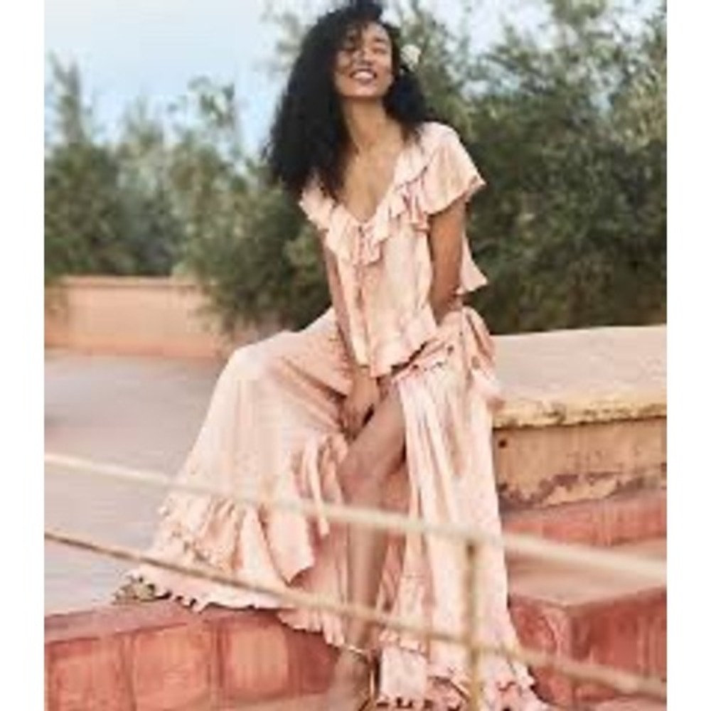 DOEN Fiorenza Skirt Peach Sorbe Size t XS New With Tags - Picture 3 of 6